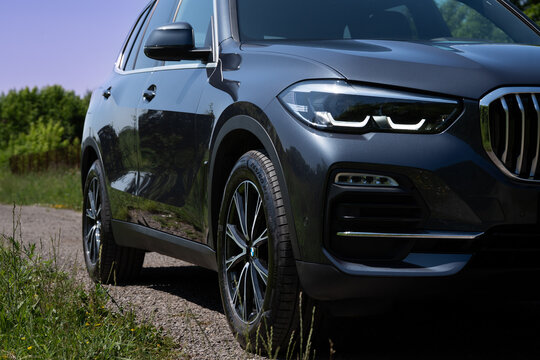 Bucharest Romania 21 June 2025.BMW X5 is a mid-size luxury crossover SUV produced by BMW.[1] The X5 made its debut in 1999 as the E53 model. It was BMW's first SUV. BMW X5 M, 3.0 Diesel engine.