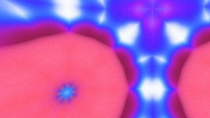 Abstract Radiant Burst with Soft Grain Texture, Symmetrical Glow Pattern in Psychedelic Style,...