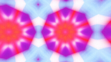 Abstract Radiant Burst with Soft Grain Texture, Symmetrical Glow Pattern in Psychedelic Style,...