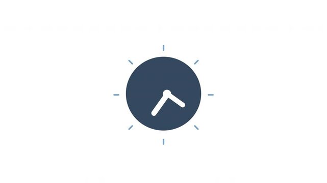Animated clock ideal for YouTube edits, time-related explainer videos, reminders, or educational visual