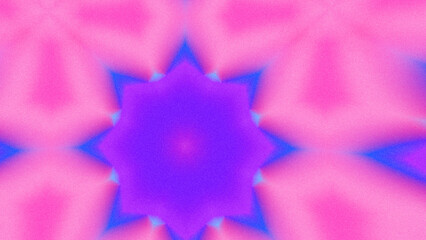 Abstract Radiant Burst with Soft Grain Texture, Symmetrical Glow Pattern in Psychedelic Style, Radiating Circular Abstract with Subtle Noise, Kaleidoscopic Starburst with Gradient Flow