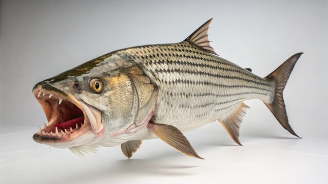 Goliath Tigerfish on studio background