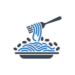 Fork with Noodles Icon
