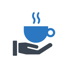 Hand Holding a Hot Cup of Coffee icon