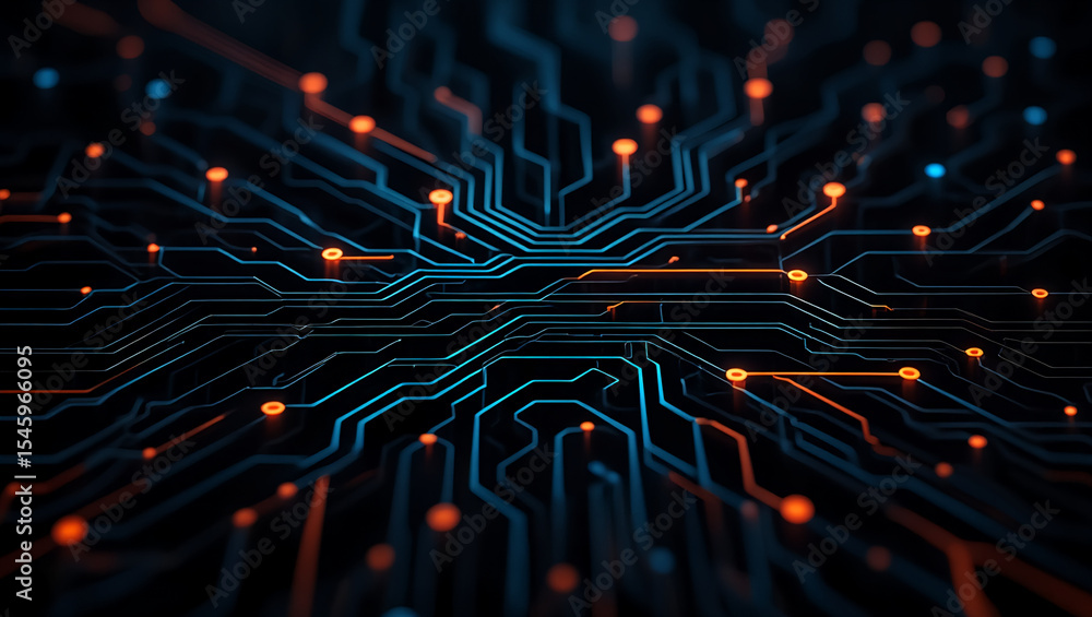 Poster abstract technology background circuit board motherboard computer network