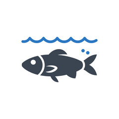 Fish with Bubbles Icon