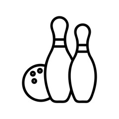 Icon of a bowling ball and pins representing the sport