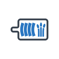 Cutting Board with Bacon Icon