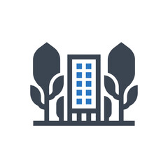 Building with Trees Icon