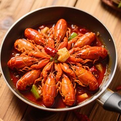 lobster on a plate with a salad