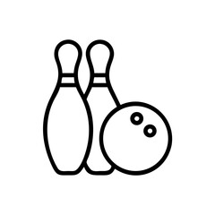 Icon of a bowling ball and pins representing the sport