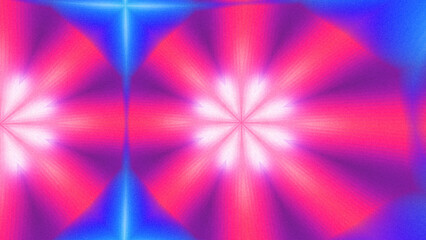 Obraz premium Abstract Radiant Burst with Soft Grain Texture, Symmetrical Glow Pattern in Psychedelic Style, Radiating Circular Abstract with Subtle Noise, Kaleidoscopic Starburst with Gradient Flow