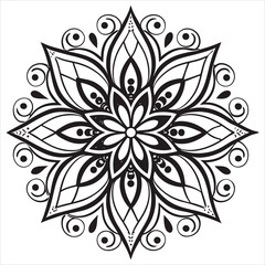 Circular pattern in the form of a mandala. Mehndi style. Decorative pattern in oriental style. Coloring book page. mandala post . mandala 