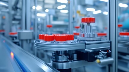 pharmacy pills in modern industry productional line.