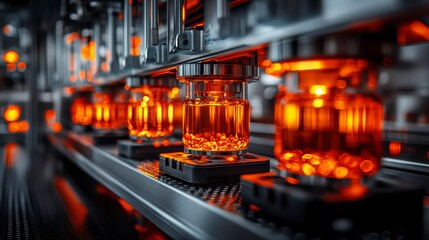 pharmacy pills in modern industry productional line.