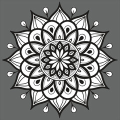 Circular pattern in the form of a mandala. Mehndi style. Decorative pattern in oriental style. Coloring book page. mandala post . mandala 