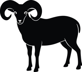 bighorn sheep silhouette vector icon