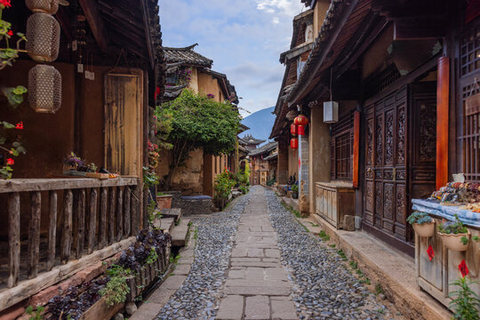 The landscape of Shaxi Ancient Town in Jianchuan County, Dali, Yunnan Province