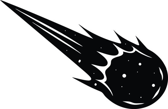 meteor comet silhouette vector symbol