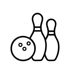 Icon of a bowling ball and pins representing the sport