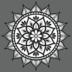 Circular pattern in the form of a mandala. Mehndi style. Decorative pattern in oriental style. Coloring book page. mandala post . mandala 