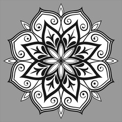 Circular pattern in the form of a mandala. Mehndi style. Decorative pattern in oriental style. Coloring book page. mandala post . mandala 