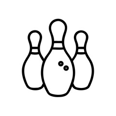 Obraz premium Icon of a bowling ball and pins representing the sport