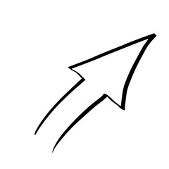 Arrow Doodle Sketch Scribble Element for Scrapbook, Journal, and Handdrawn Decoration