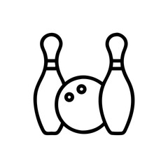 Obraz premium Icon of a bowling ball and pins representing the sport