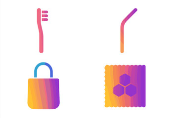 Colorful icons representing daily hygiene tasks and safe storage practices for health and well-being