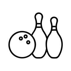 Icon of a bowling ball and pins representing the sport