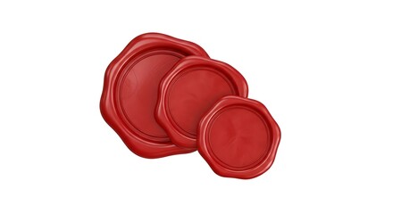 Sealing fate Three vibrant red wax seals each whispering secrets of commitment promise and legacy against a crisp white