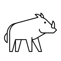 Warthog Logo. Icon design. Template elements
