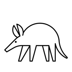 Aardvark Logo. Icon design. Template elements
