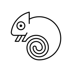 Chameleon Logo. Icon design. Template elements
