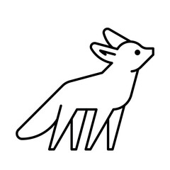 Fennec Fox Logo. Icon design. Template elements
