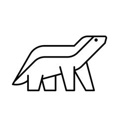 Honey Badger Logo. Icon design. Template elements
