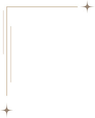 Flat aesthetic frame corner with soft turns