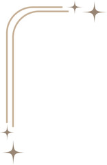 Curved line aesthetic corner with fine detailing