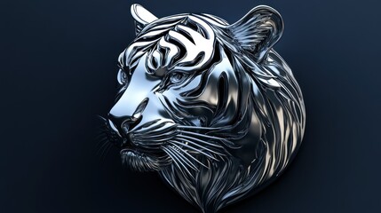 Metallic tiger head design
