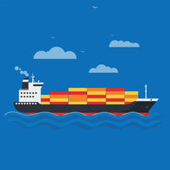 Obraz premium Global Cargo Carrier at Sea