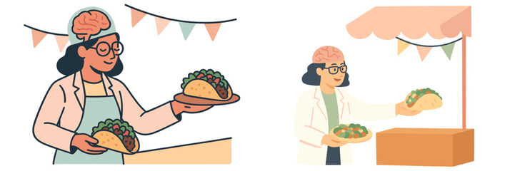 Mindful eating promotes healthy habits through taco sampling at a local fair