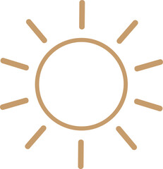 Hair-like radiating sunburst icon