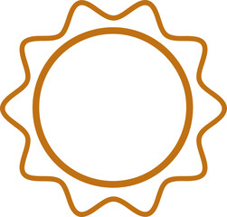 Classic clean sun with circular beams