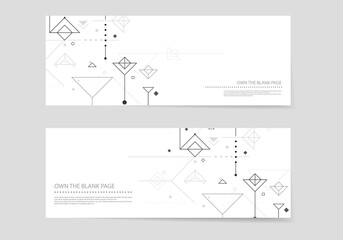 Geometry graphic illustration. Vector background. Connect shapes