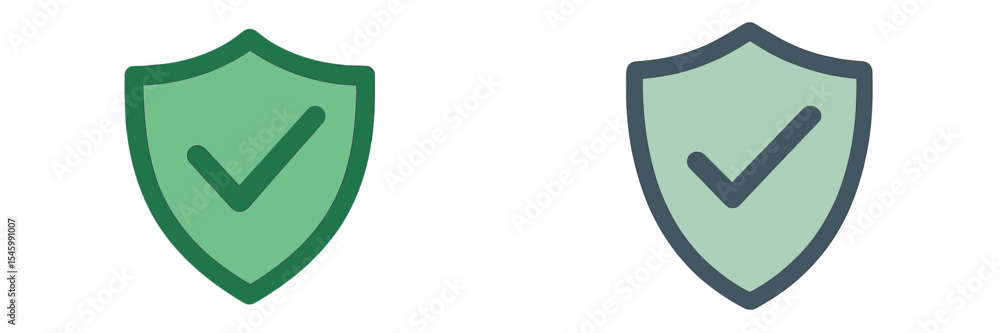 Poster simple and clean shield icons representing security and protection in digital contexts
