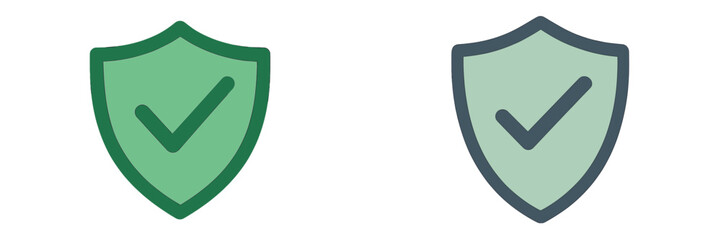 Simple and clean shield icons representing security and protection in digital contexts