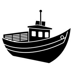 fishing boat silhouette