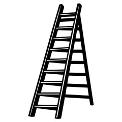 ladder isolated on white
