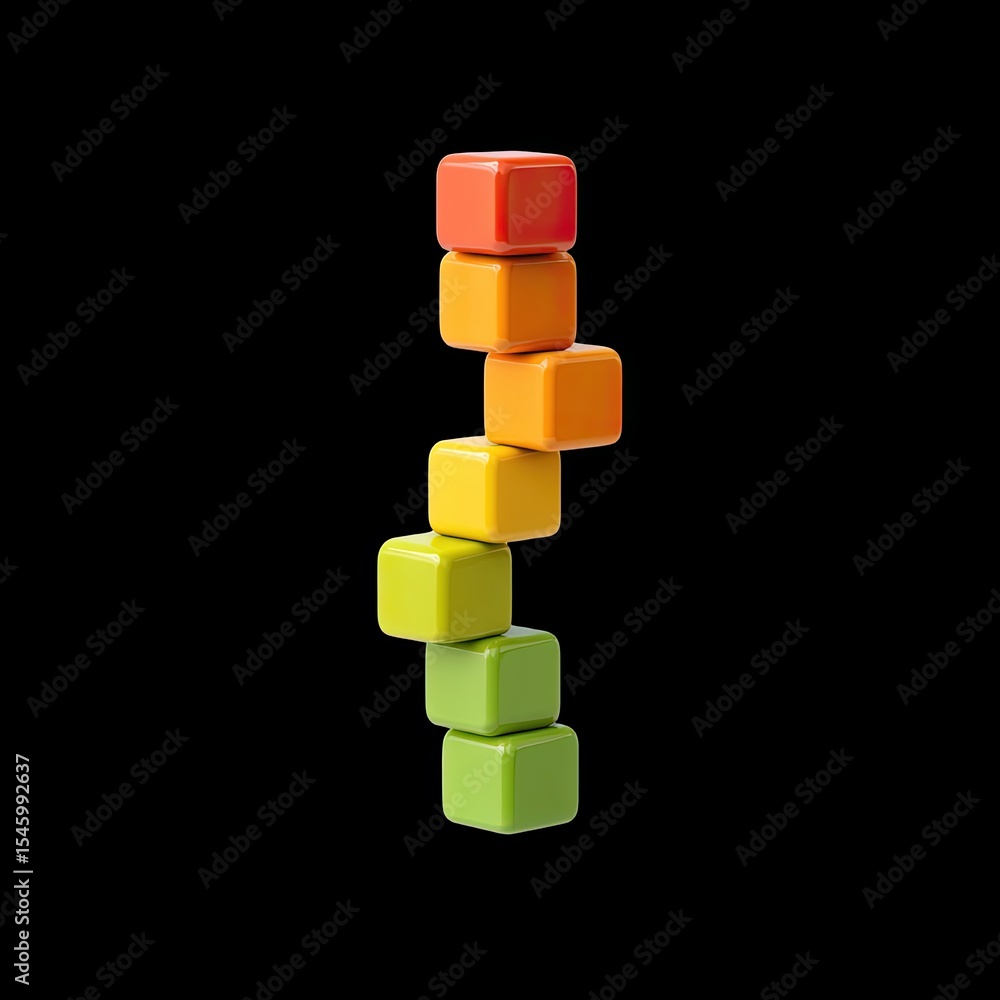 Poster colorful toy blocks arranged in random upward growth pattern create playful and vibrant visual. brig
